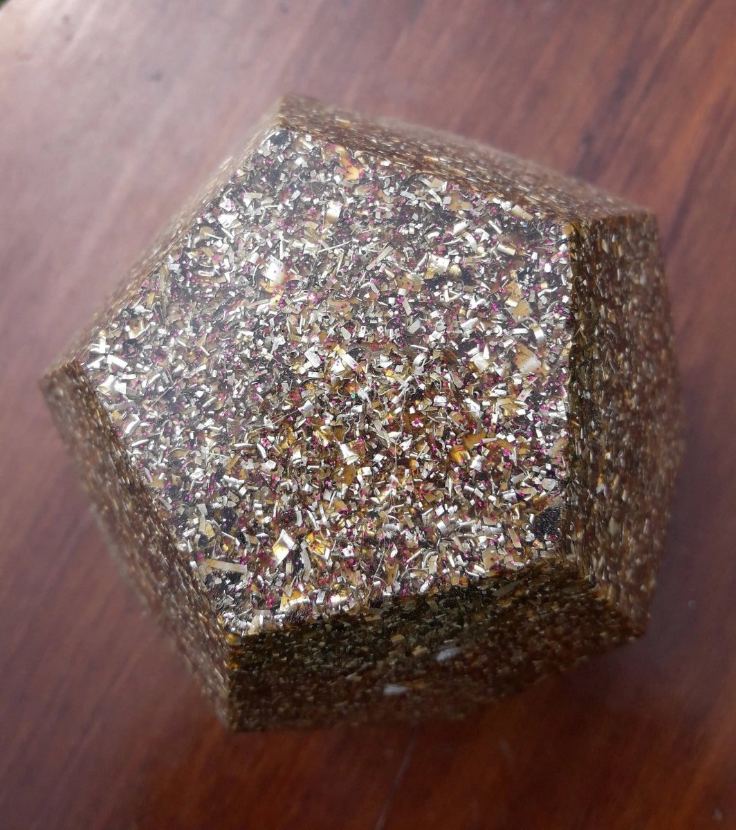 Dodecaedro Orgonita Caramelo - Grande - Mundo Orgon