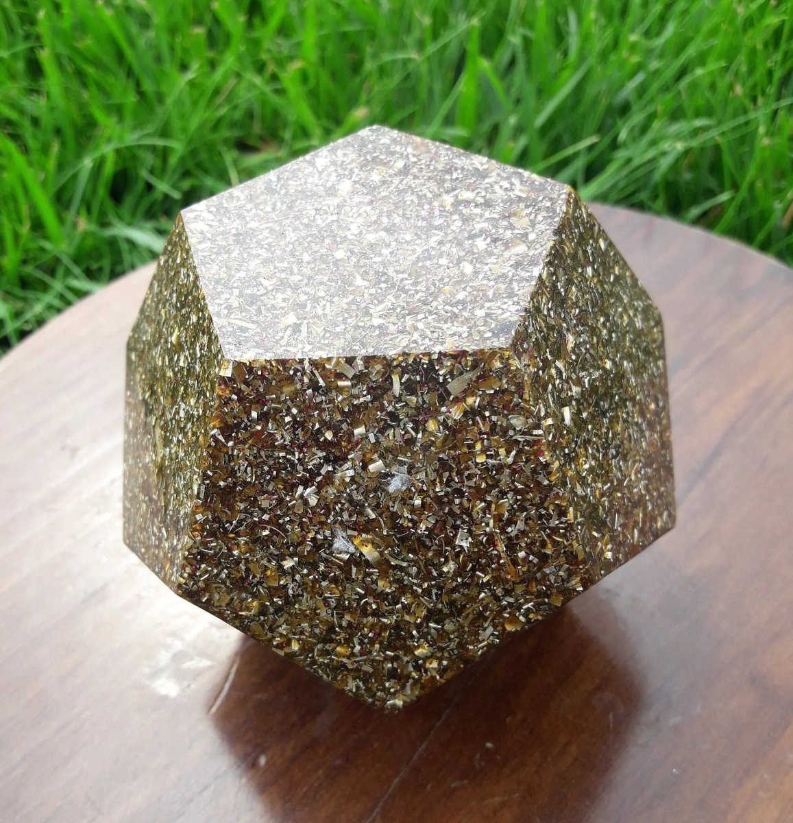 Dodecaedro Orgonita Caramelo - Grande - Mundo Orgon