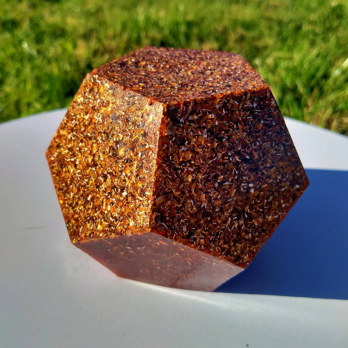 Dodecaedro Orgonita Marrón - Mediano - Mundo Orgon