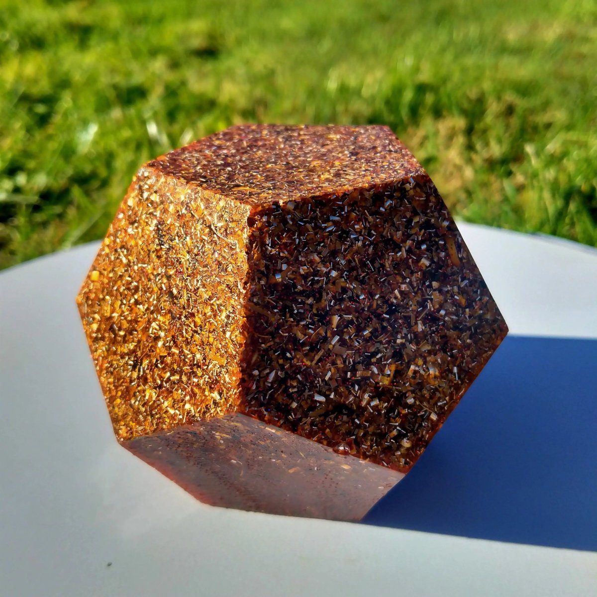 Dodecaedro Orgonita Marrón - Mediano - Mundo Orgon