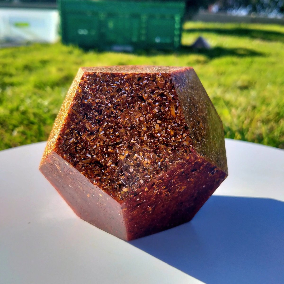 Dodecaedro Orgonita Marrón - Mediano - Mundo Orgon