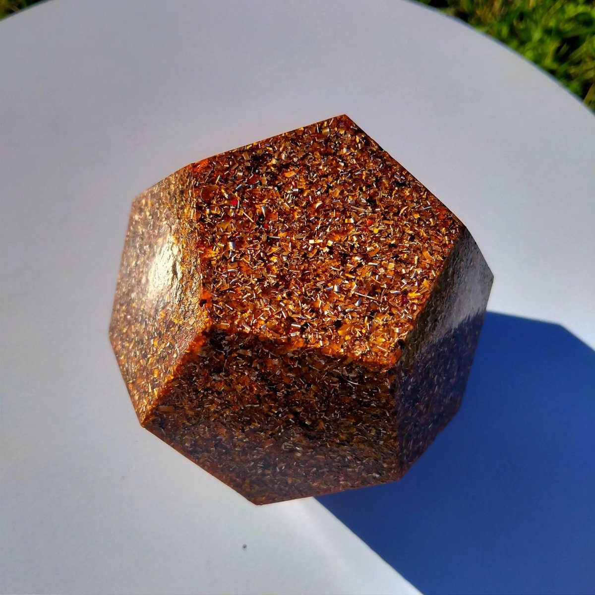 Dodecaedro Orgonita Marrón - Mediano - Mundo Orgon