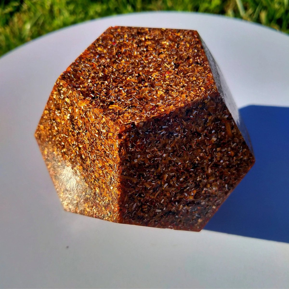 Dodecaedro Orgonita Marrón - Mediano - Mundo Orgon