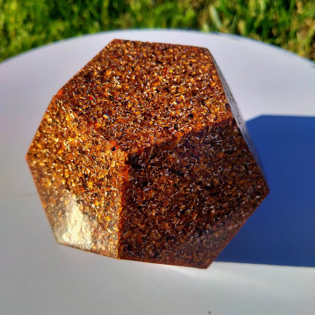 Dodecaedro Orgonita Marrón - Mediano - Mundo Orgon