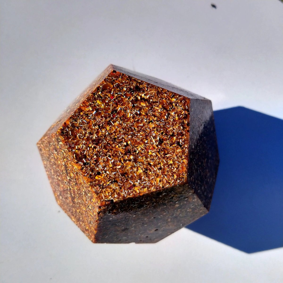 Dodecaedro Orgonita Marrón - Mediano - Mundo Orgon