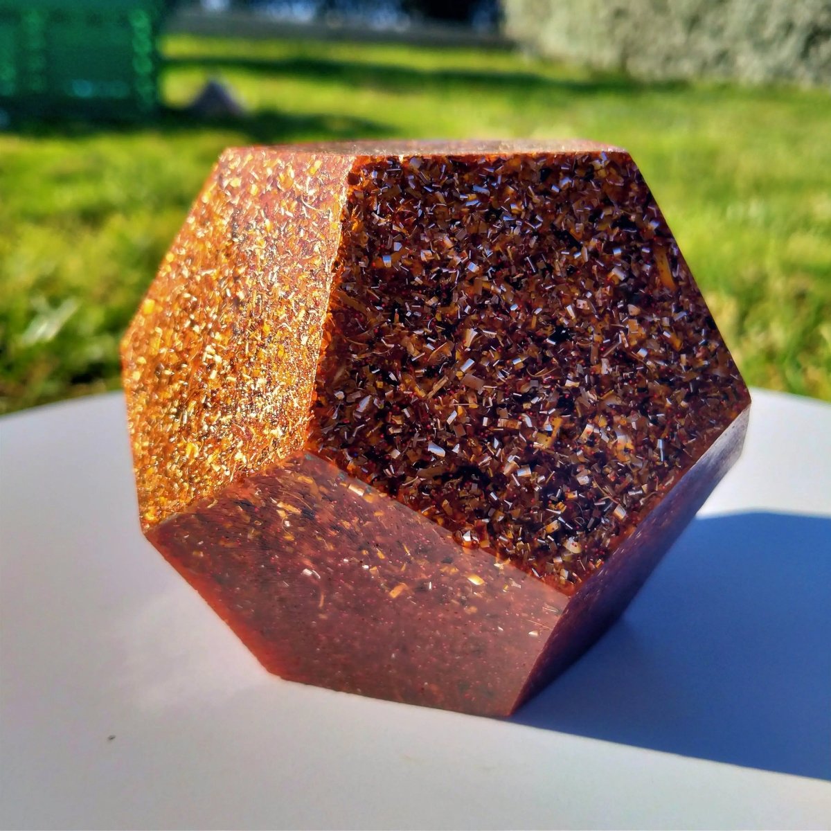 Dodecaedro Orgonita Marrón - Mediano - Mundo Orgon