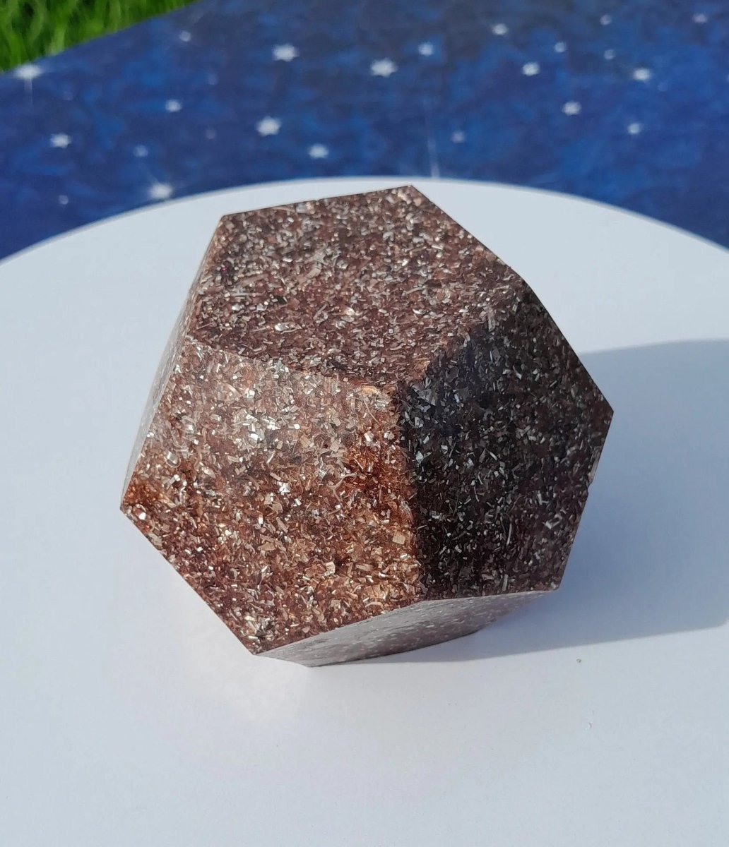 Dodecaedro Orgonita Rojizo - Grande - Mundo Orgon