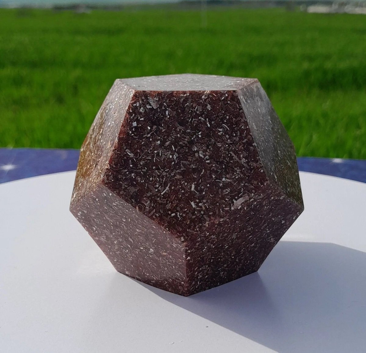 Dodecaedro Orgonita Rojizo - Grande - Mundo Orgon