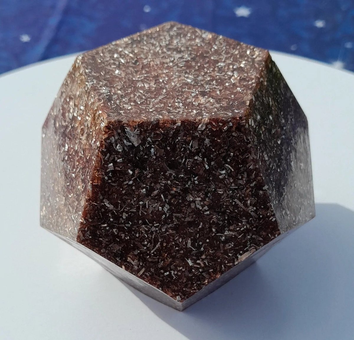 Dodecaedro Orgonita Rojizo - Grande - Mundo Orgon