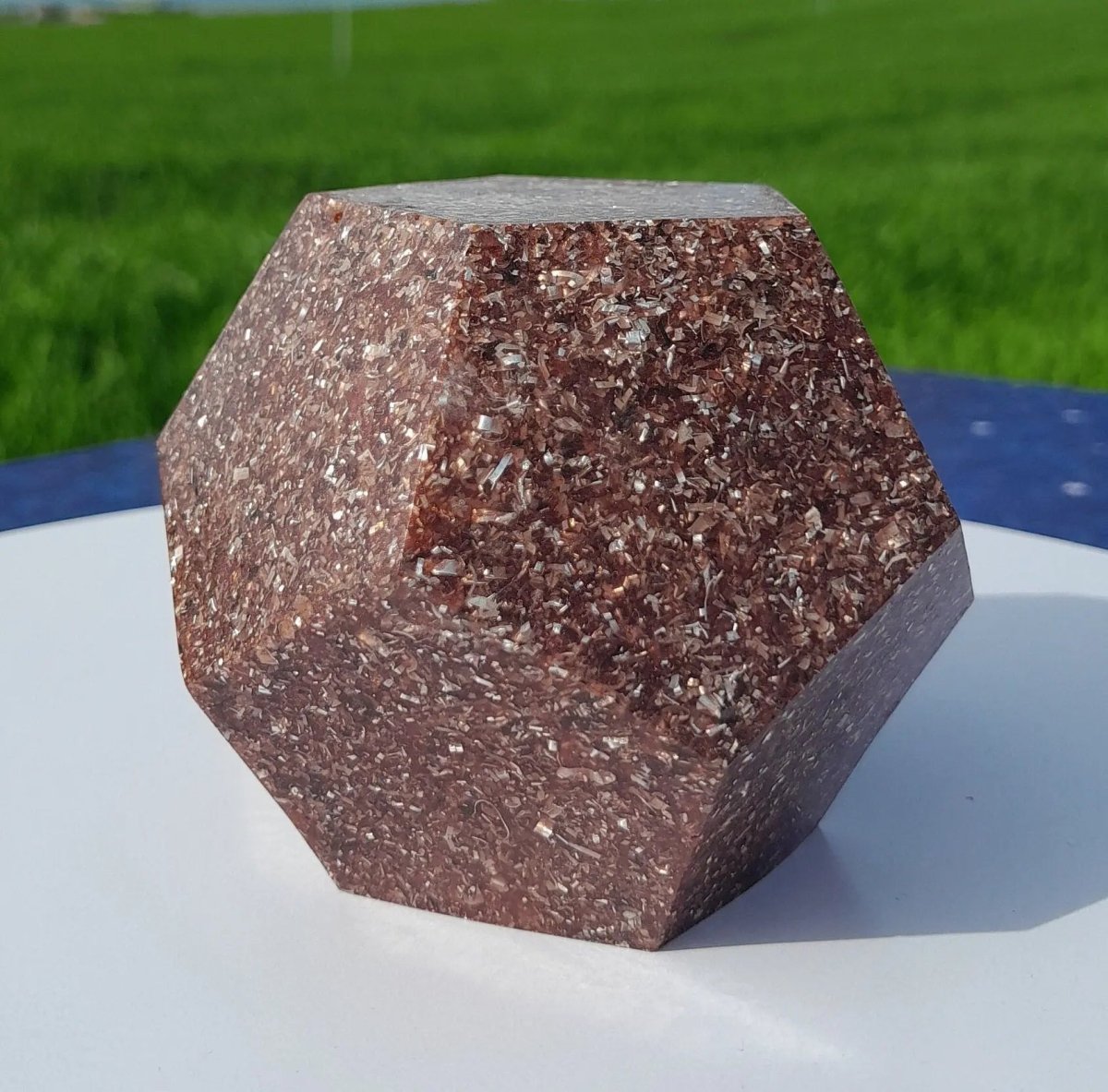 Dodecaedro Orgonita Rojizo - Grande - Mundo Orgon