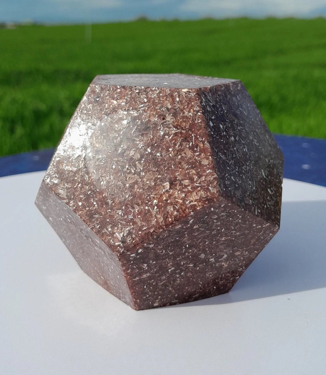 Dodecaedro Orgonita Rojizo - Grande - Mundo Orgon