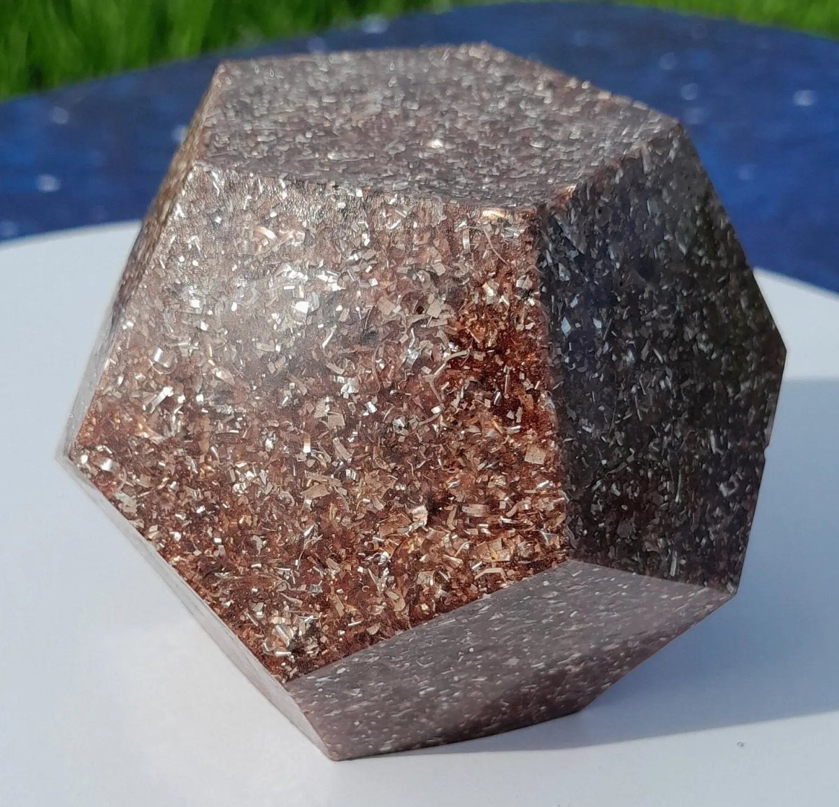 Dodecaedro Orgonita Rojizo - Grande - Mundo Orgon