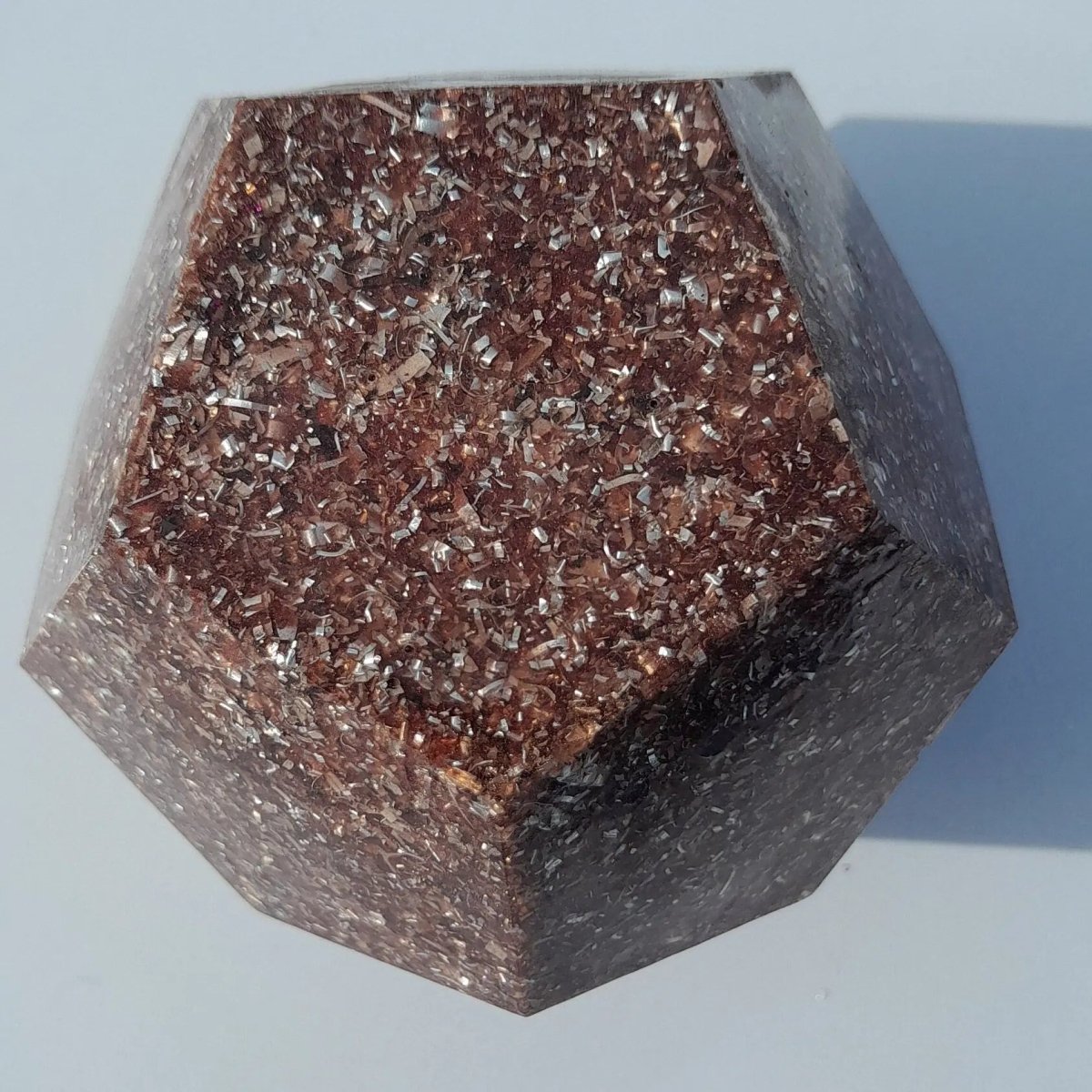 Dodecaedro Orgonita Rojizo - Grande - Mundo Orgon