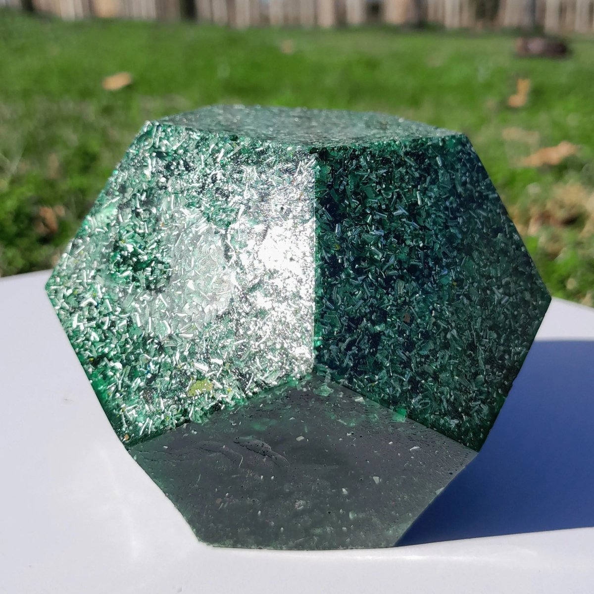 Dodecaedro Orgonita Verde - Grande - Mundo Orgon