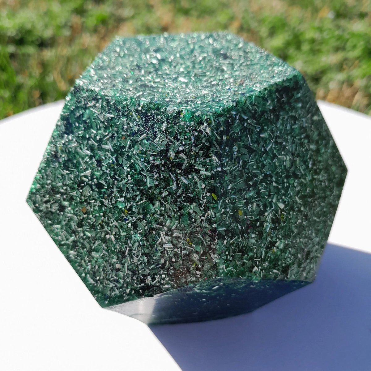 Dodecaedro Orgonita Verde - Grande - Mundo Orgon