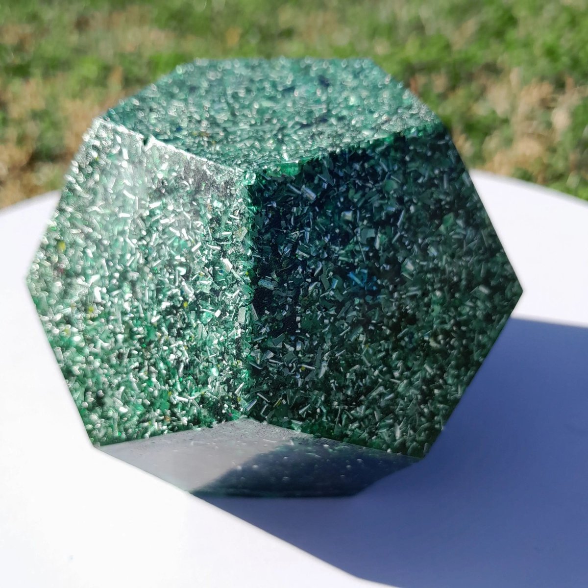 Dodecaedro Orgonita Verde - Grande - Mundo Orgon