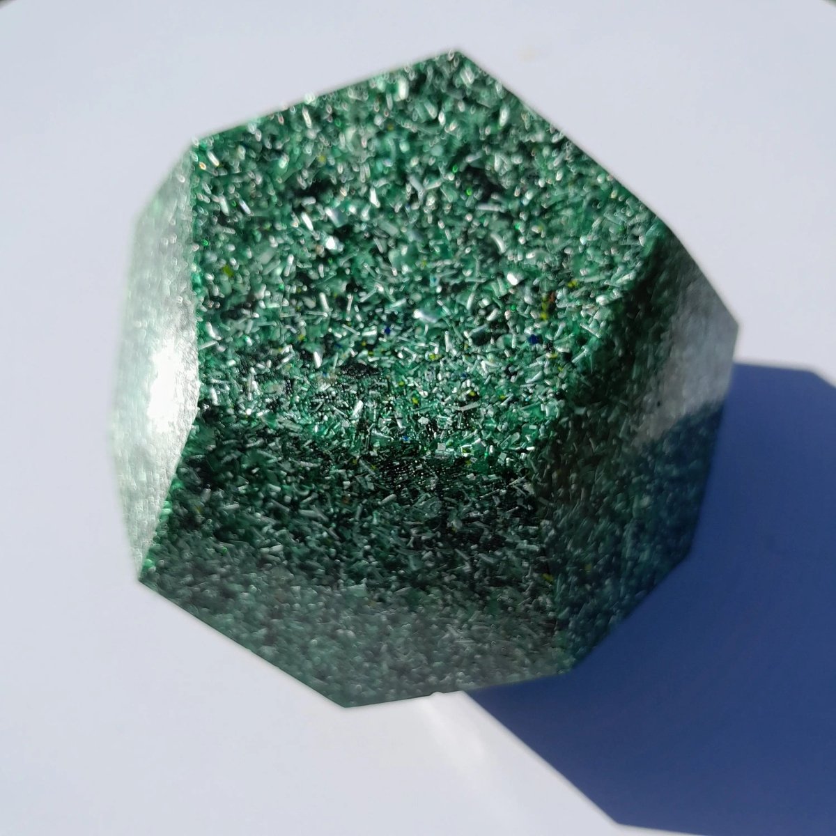 Dodecaedro Orgonita Verde - Grande - Mundo Orgon