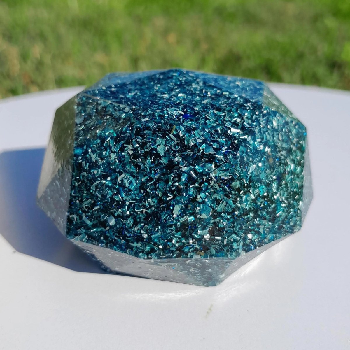 Domo de Orgonita Azul - Tamaño Mediano - Mundo Orgon