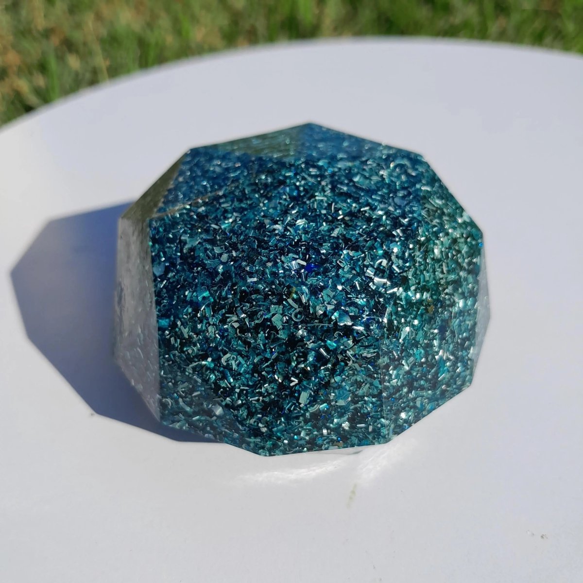 Domo de Orgonita Azul - Tamaño Mediano - Mundo Orgon