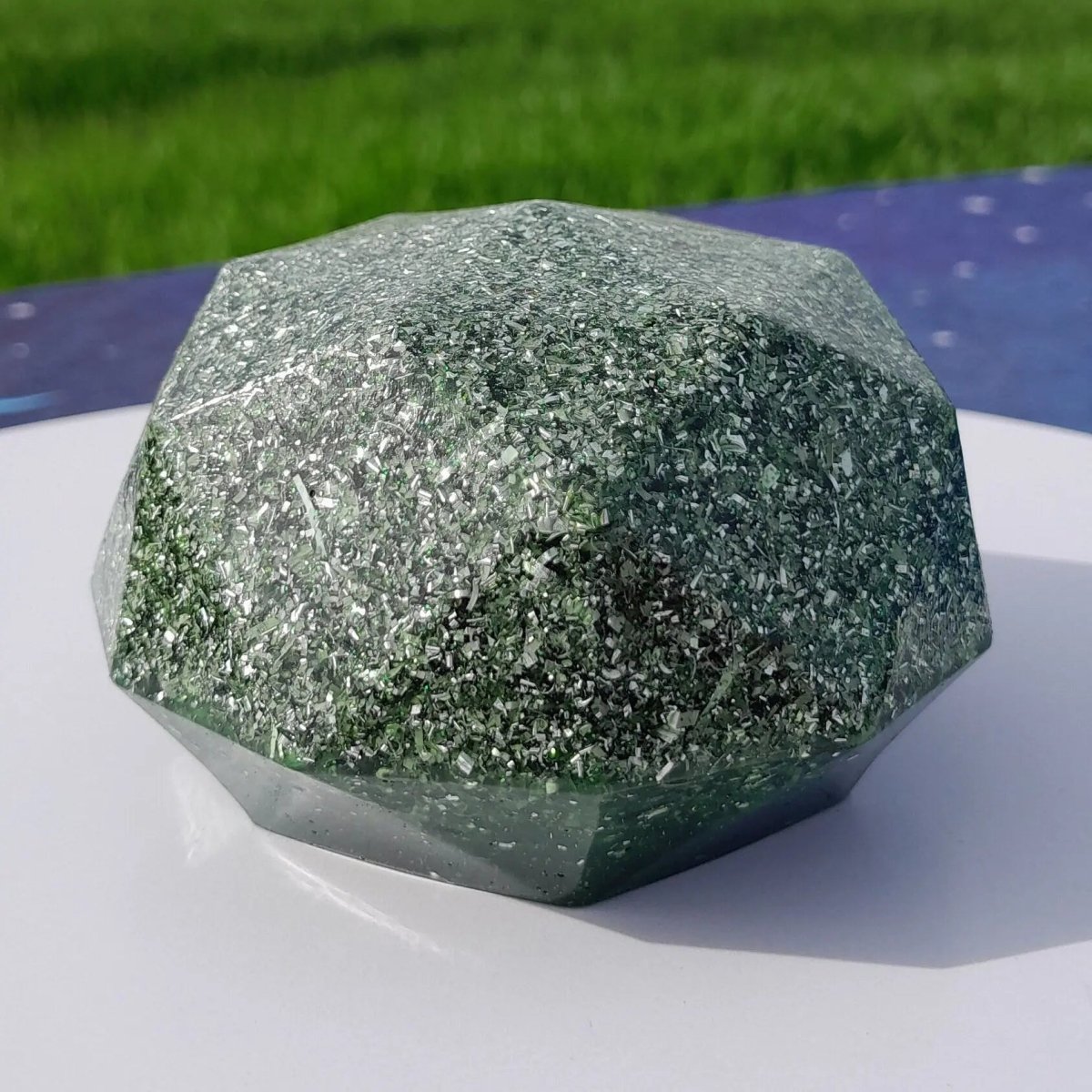 Domo de Orgonita Verde - Transmutador de energía - Mundo Orgon