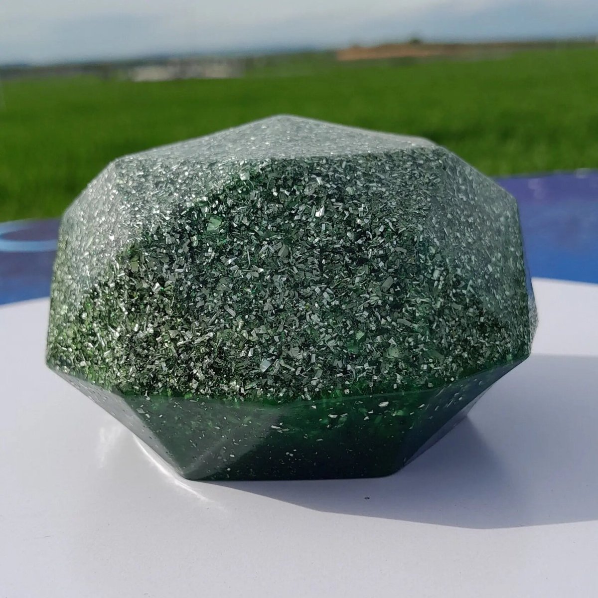 Domo de Orgonita Verde - Transmutador de energía - Mundo Orgon