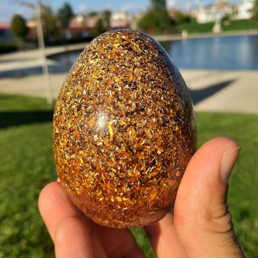 Huevo de Orgonita Color Caramelo - Mundo Orgon LTD