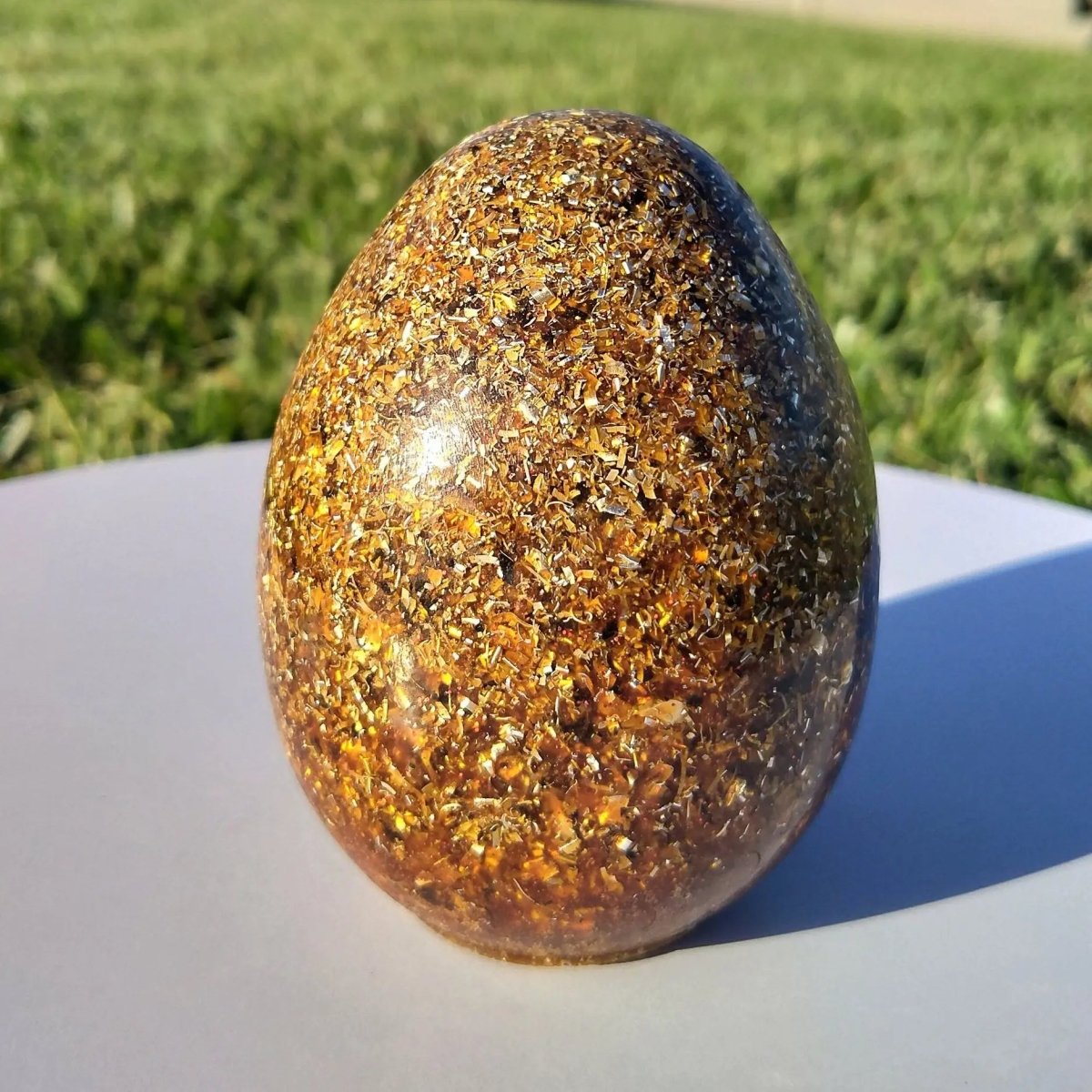 Huevo de Orgonita Color Caramelo - Mundo Orgon LTD