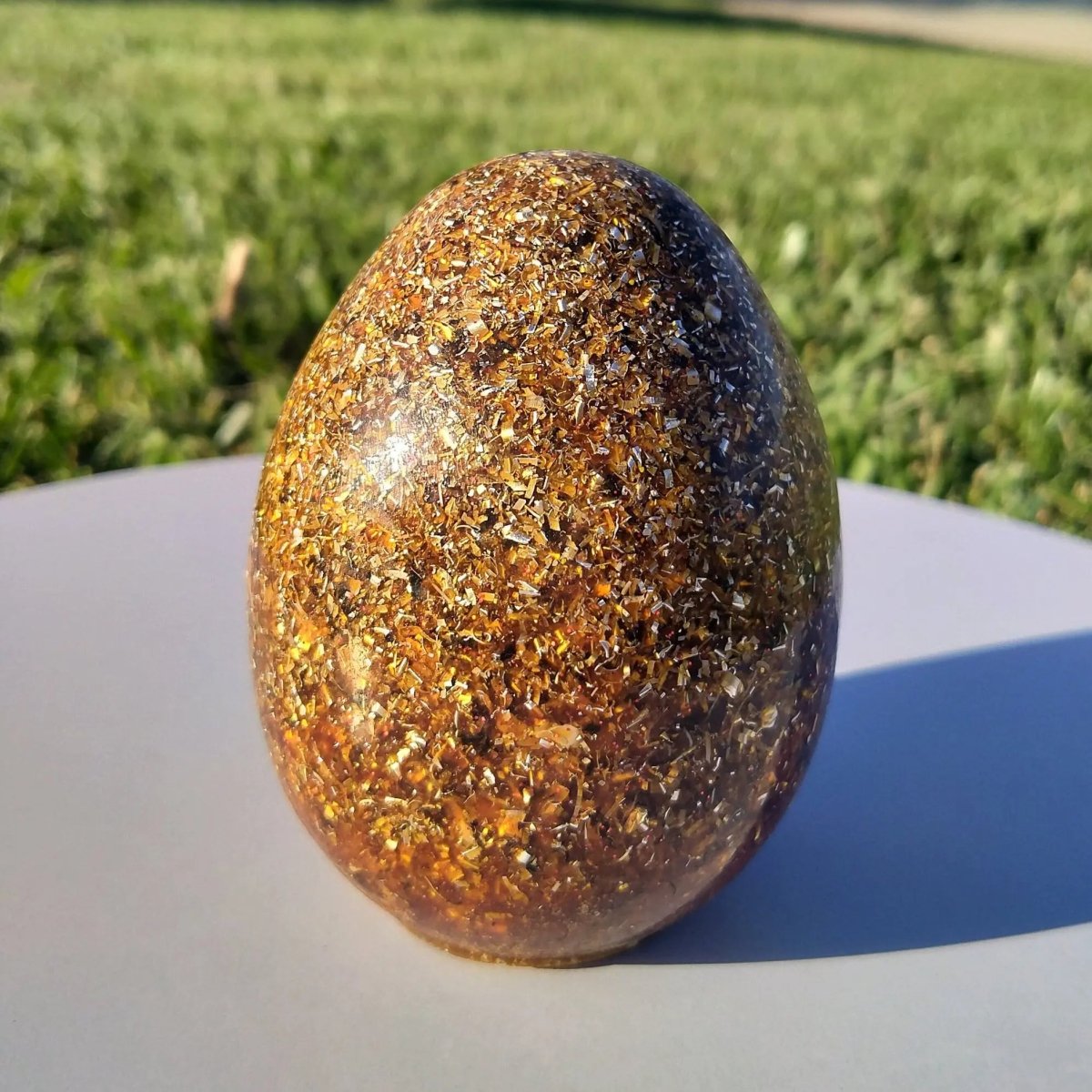 Huevo de Orgonita Color Caramelo - Mundo Orgon LTD