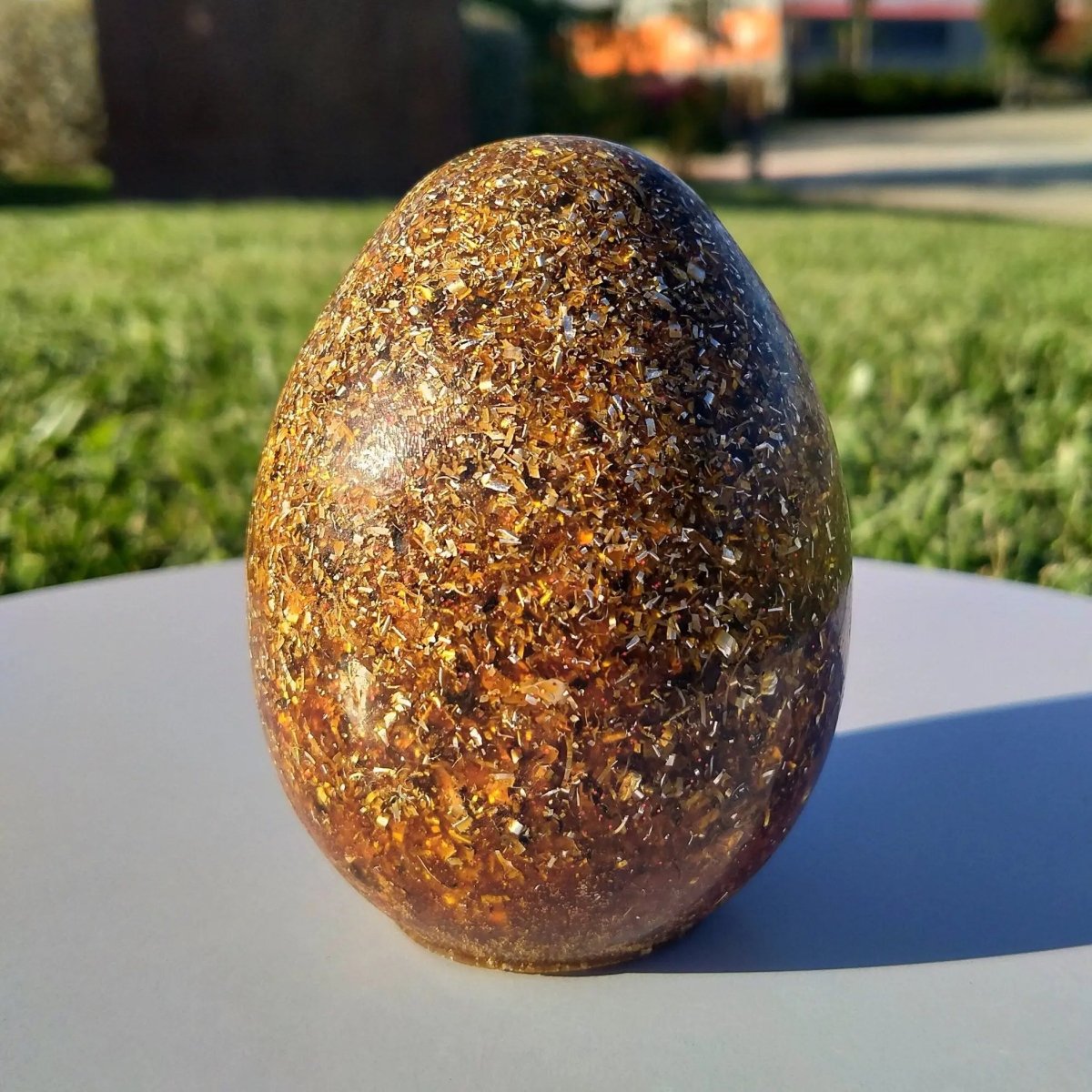 Huevo de Orgonita Color Caramelo - Mundo Orgon LTD