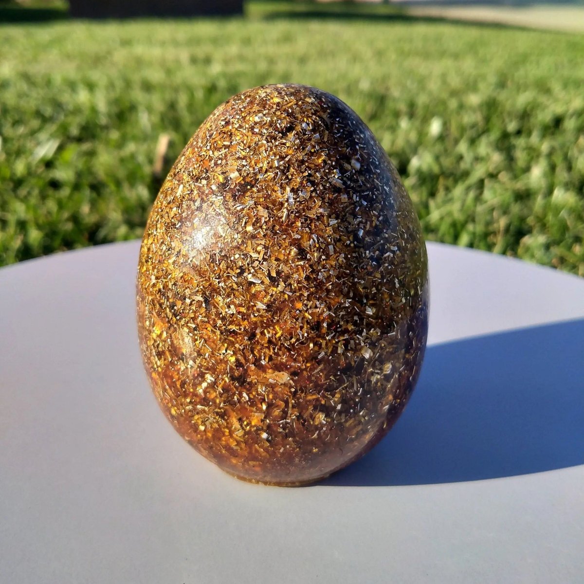 Huevo de Orgonita Color Caramelo - Mundo Orgon LTD