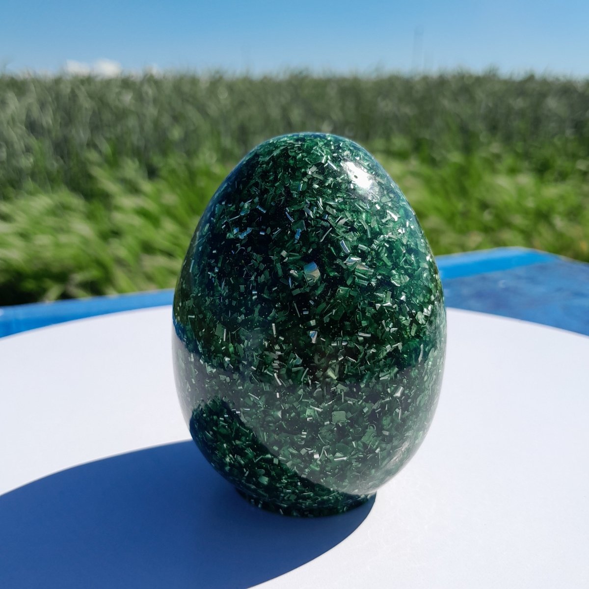 Huevo de Orgonita Verde - Mundo Orgon