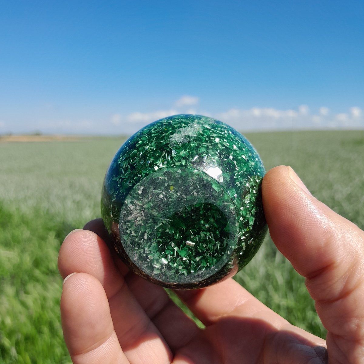 Huevo de Orgonita Verde - Mundo Orgon