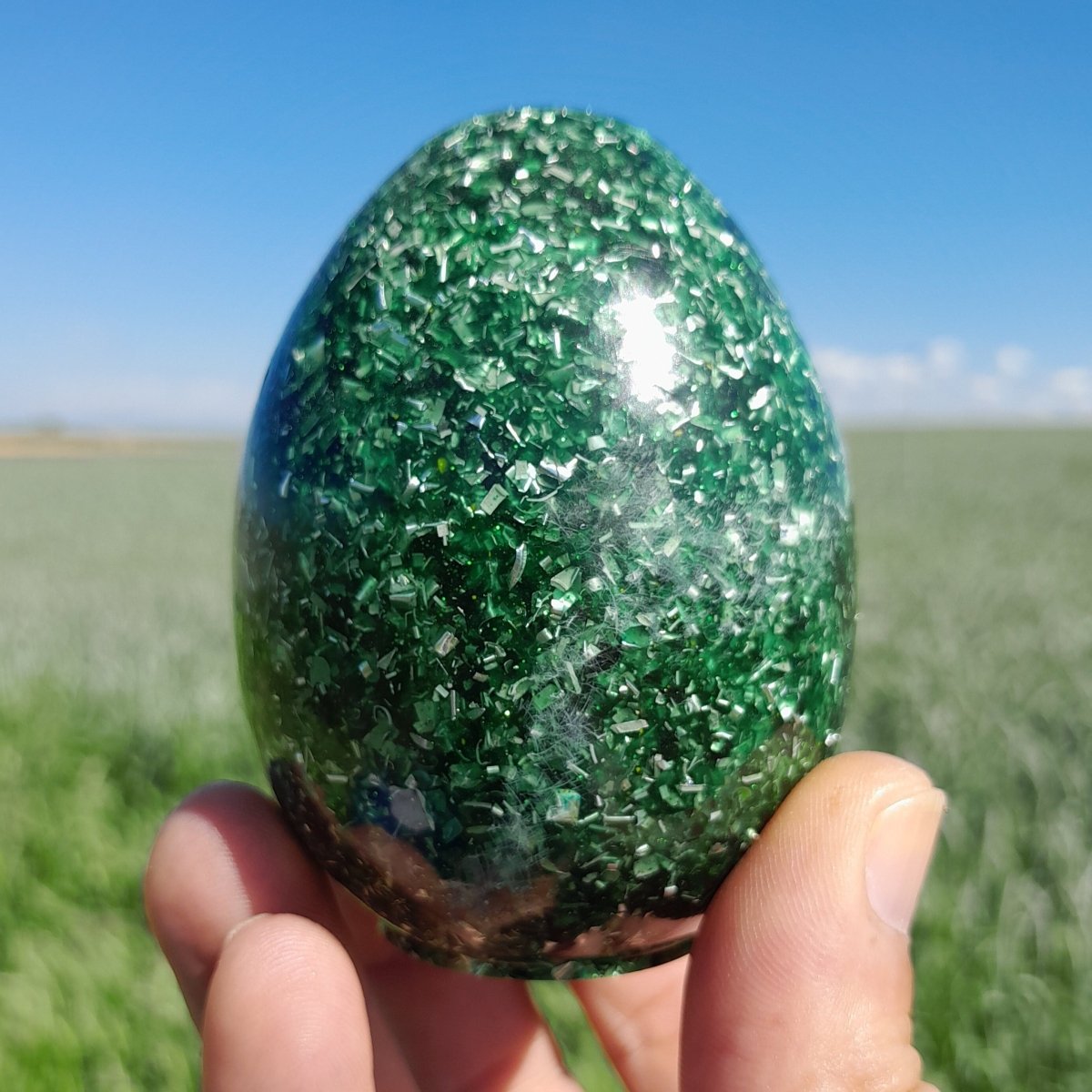 Huevo de Orgonita Verde - Mundo Orgon