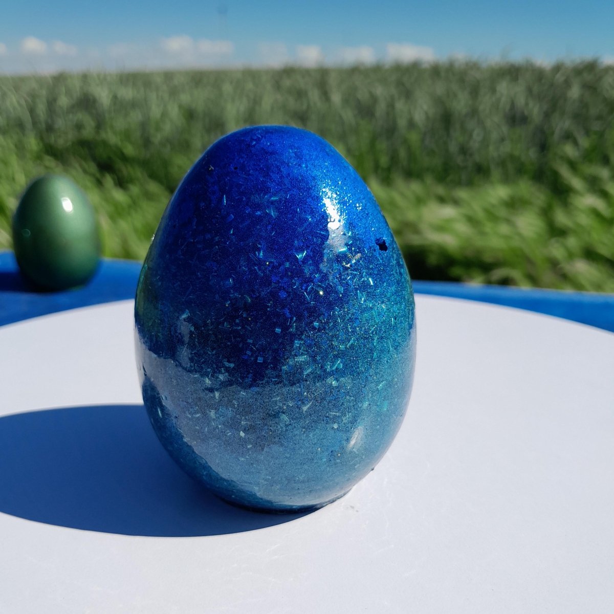 Huevo Orgonita Aguas Azules - Mundo Orgon