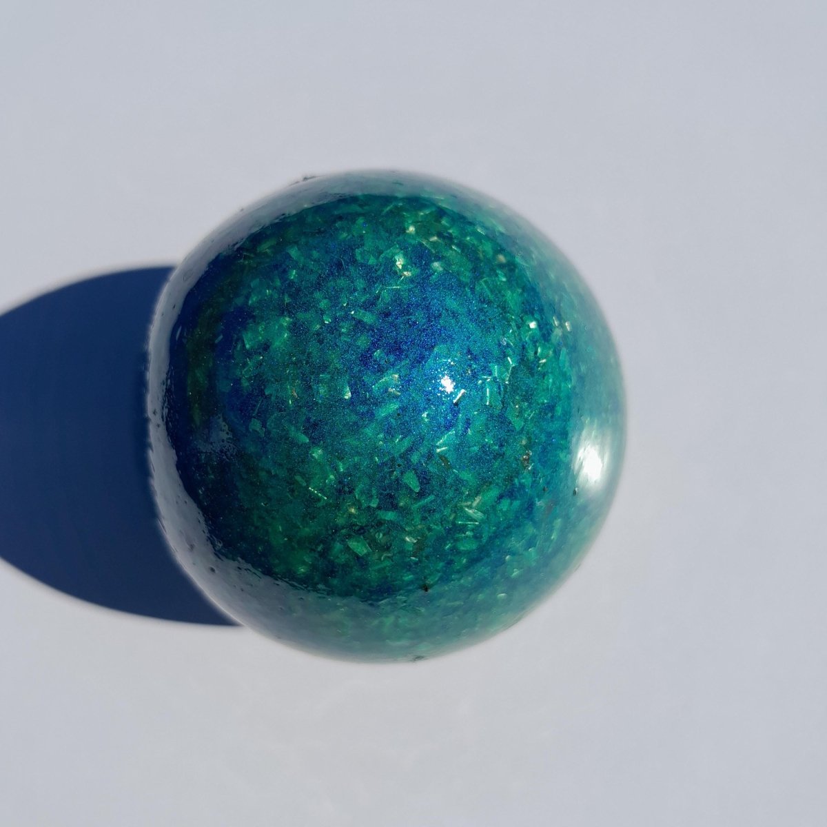 Huevo Orgonita Aguas Verdes y Azules - Mundo Orgon