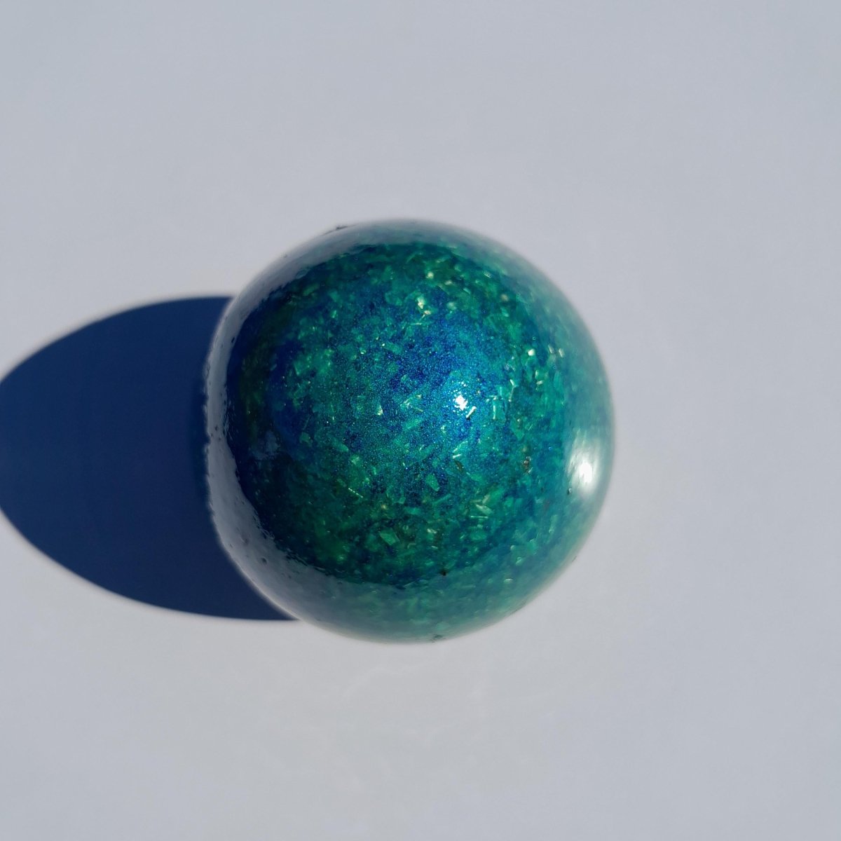 Huevo Orgonita Aguas Verdes y Azules - Mundo Orgon