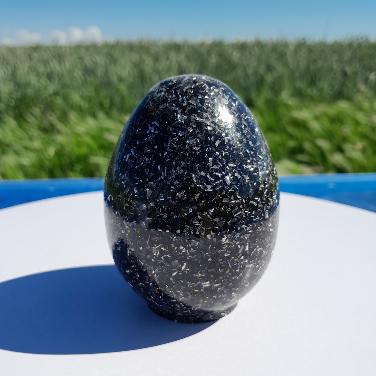 Huevo Orgonita con Shunguita - Mundo Orgon