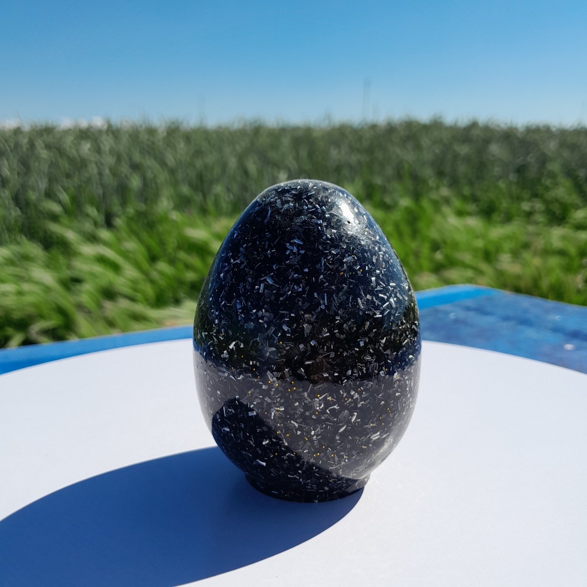 Huevo Orgonita con Shunguita - Mundo Orgon