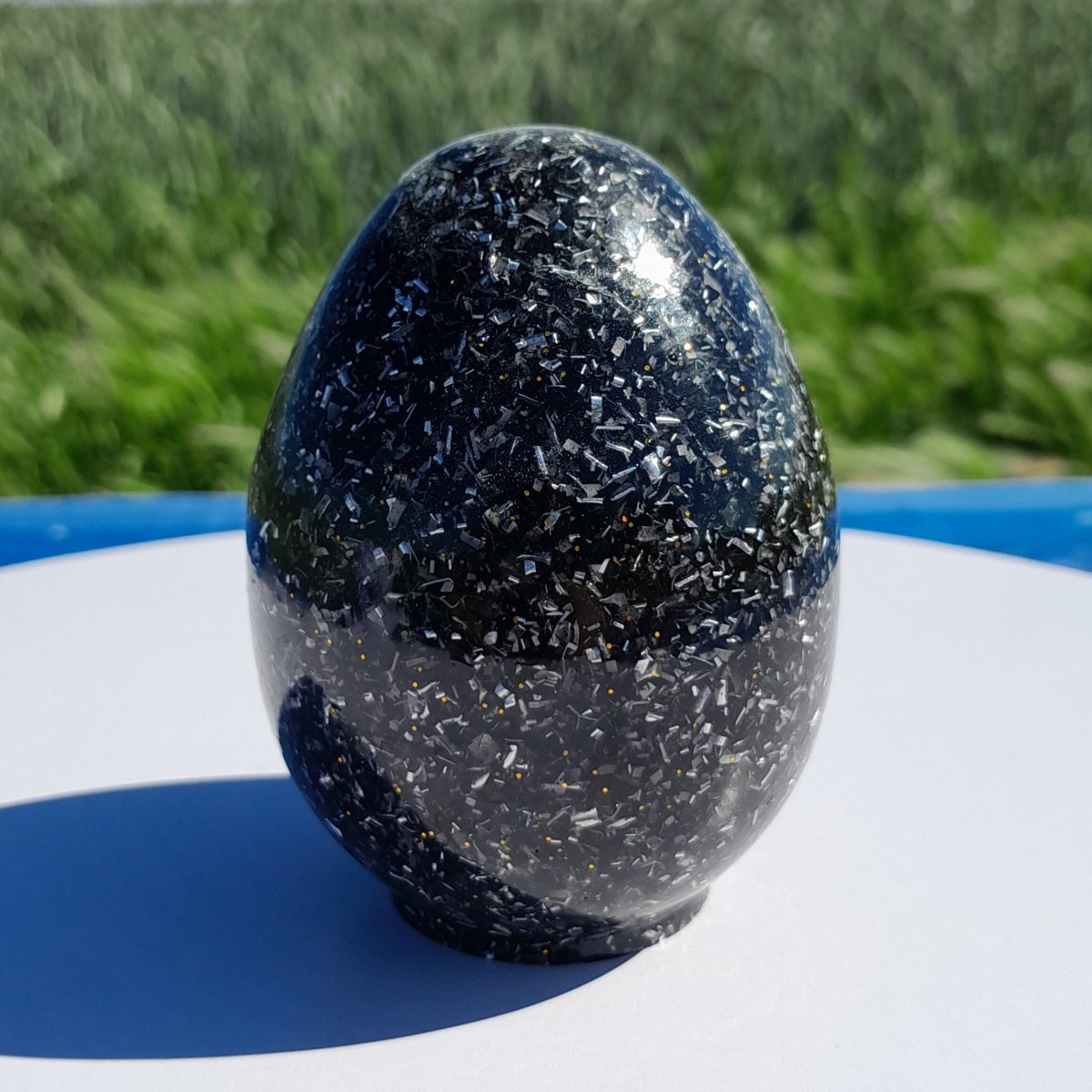 Huevo Orgonita con Shunguita - Mundo Orgon