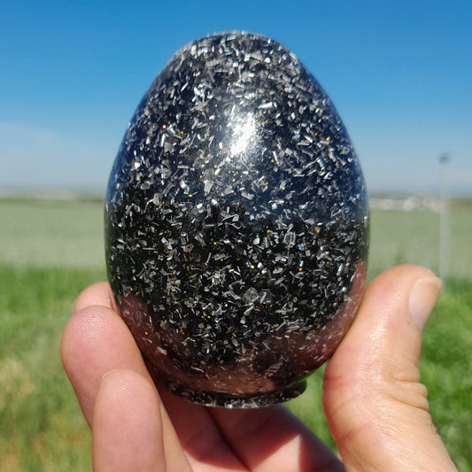 Huevo Orgonita con Shunguita - Mundo Orgon