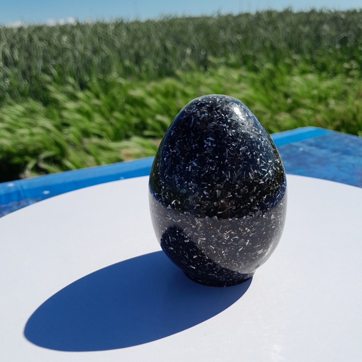 Huevo Orgonita con Shunguita - Mundo Orgon