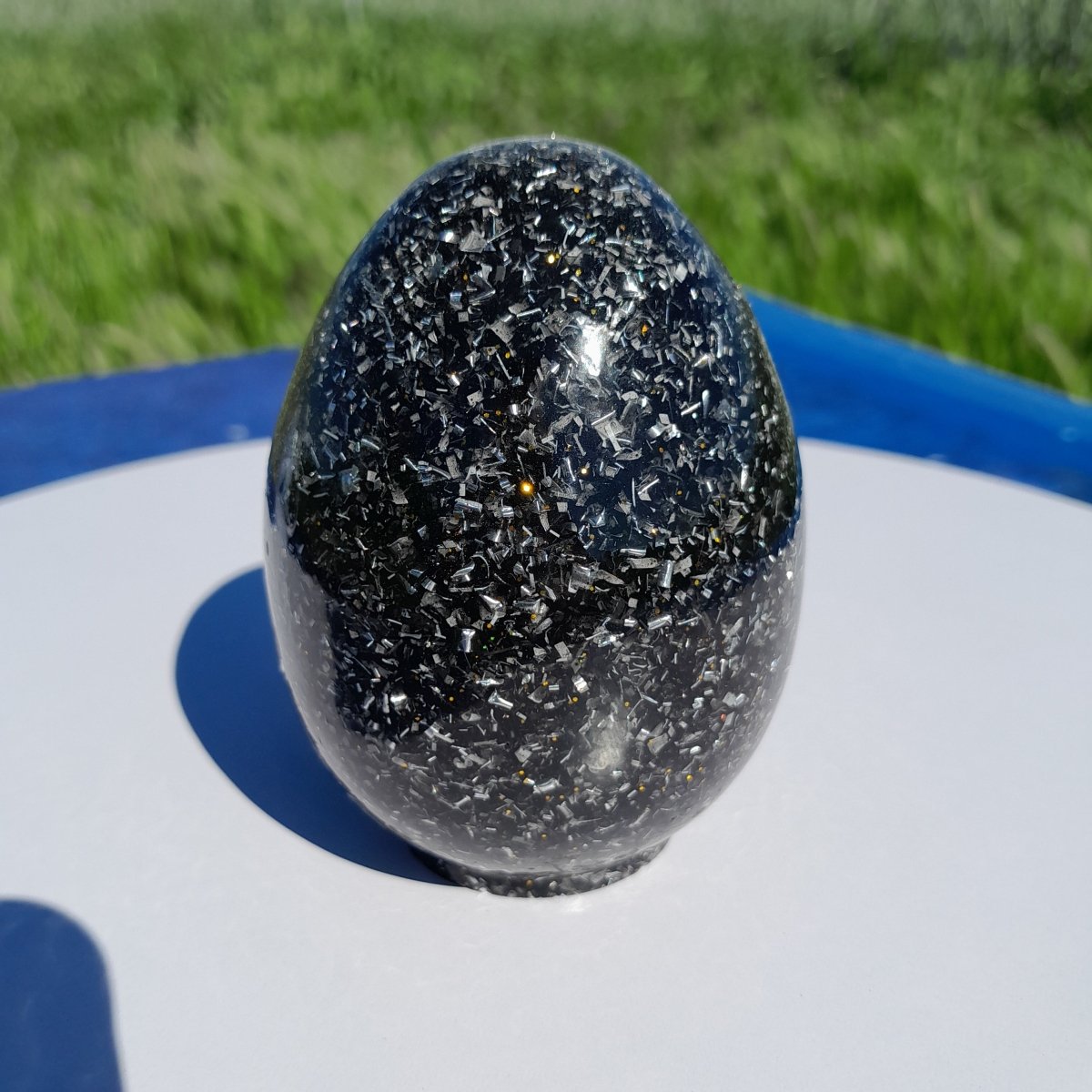 Huevo Orgonita con Shunguita - Mundo Orgon