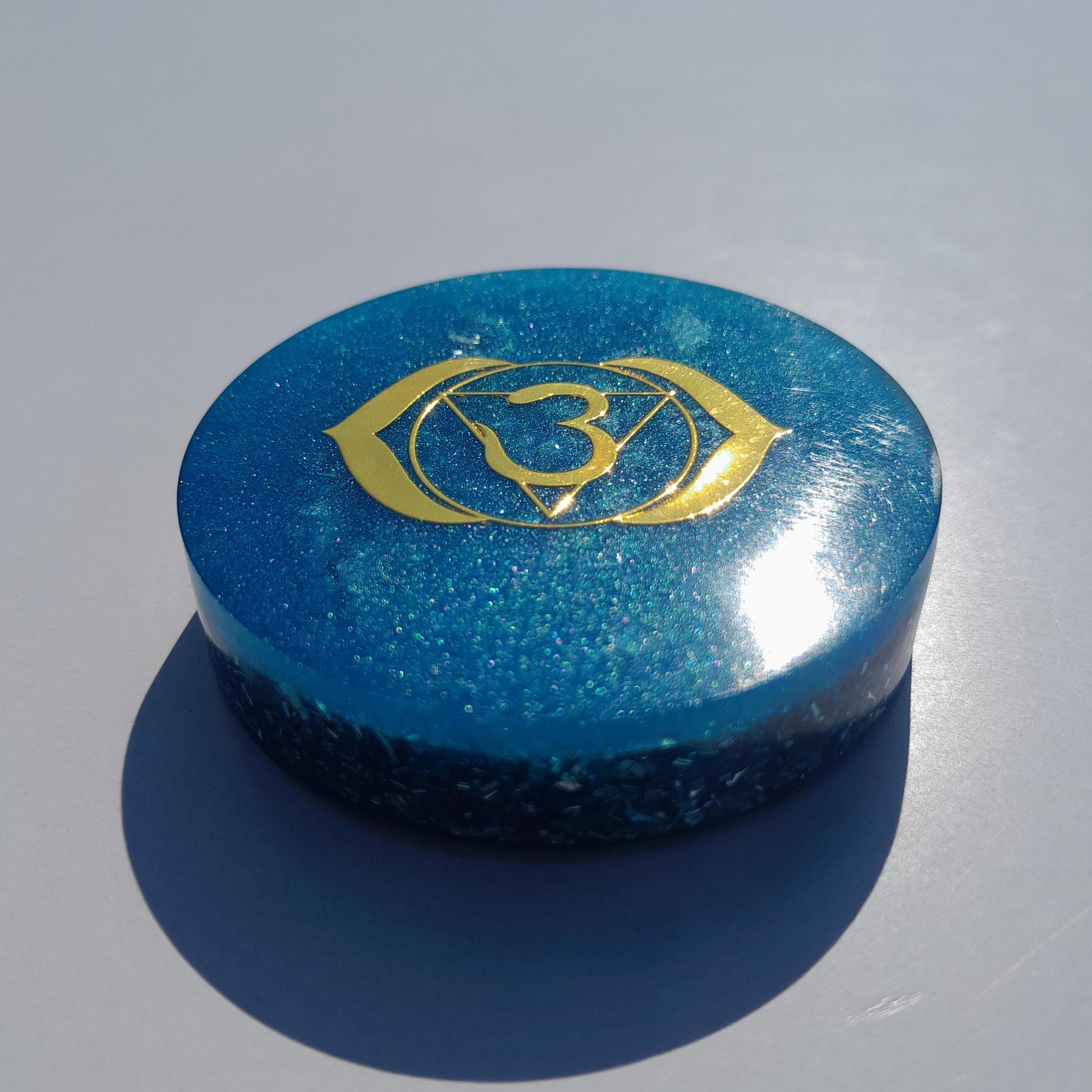 Orgonita de Bolsillo Flor de la Vida con Shunguita- Protección 5G- Pocket Orgonites