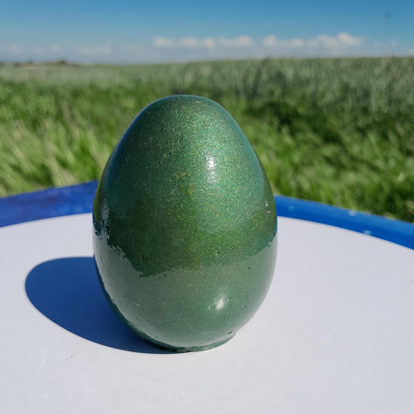 Huevo Orgonita Verde Oliva- Transmutador de Energías- Protección 5G- Orgone Energy