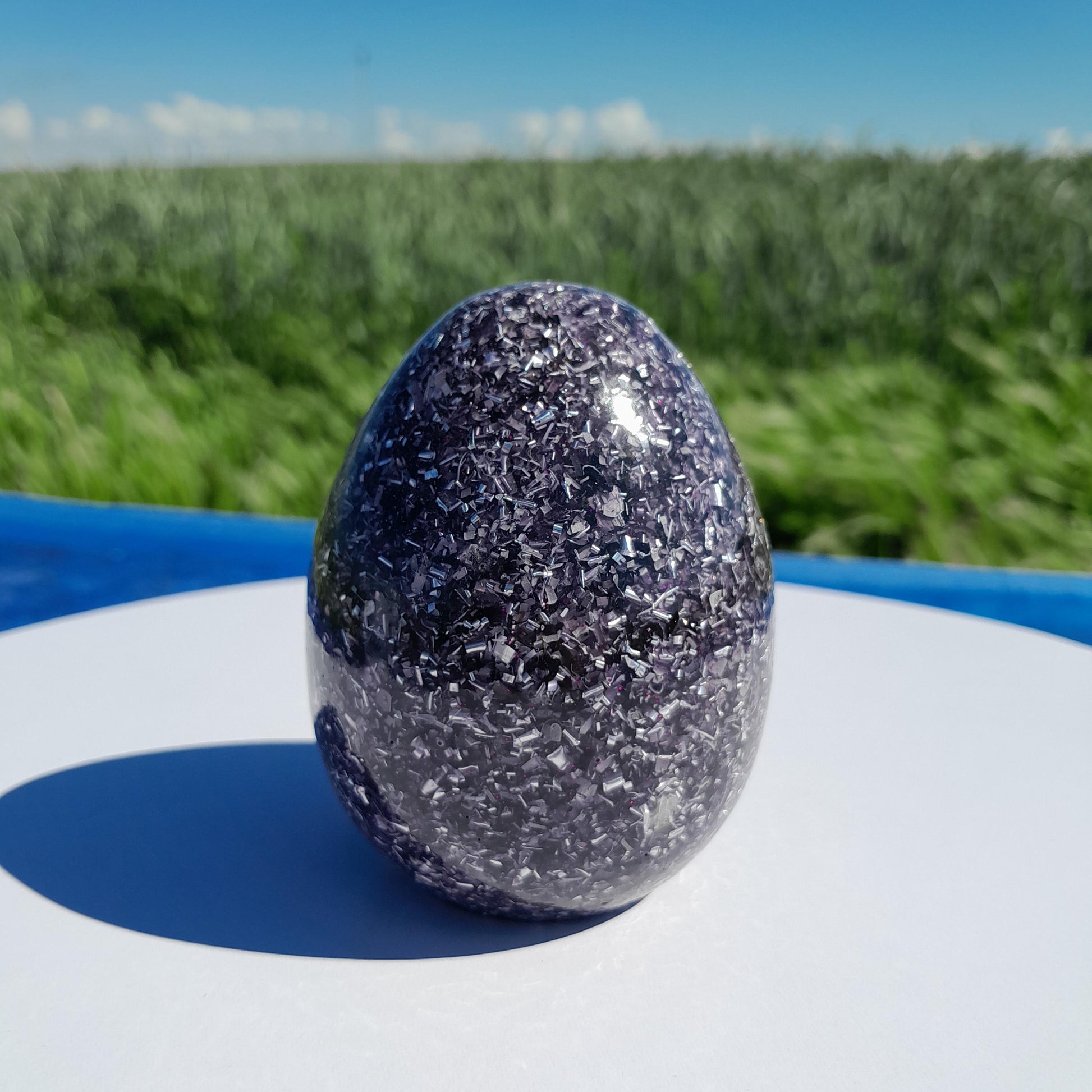 Huevo Orgonita Violeta- Transmutador de Energías- Protección 5G y Electromagnetismo EMF