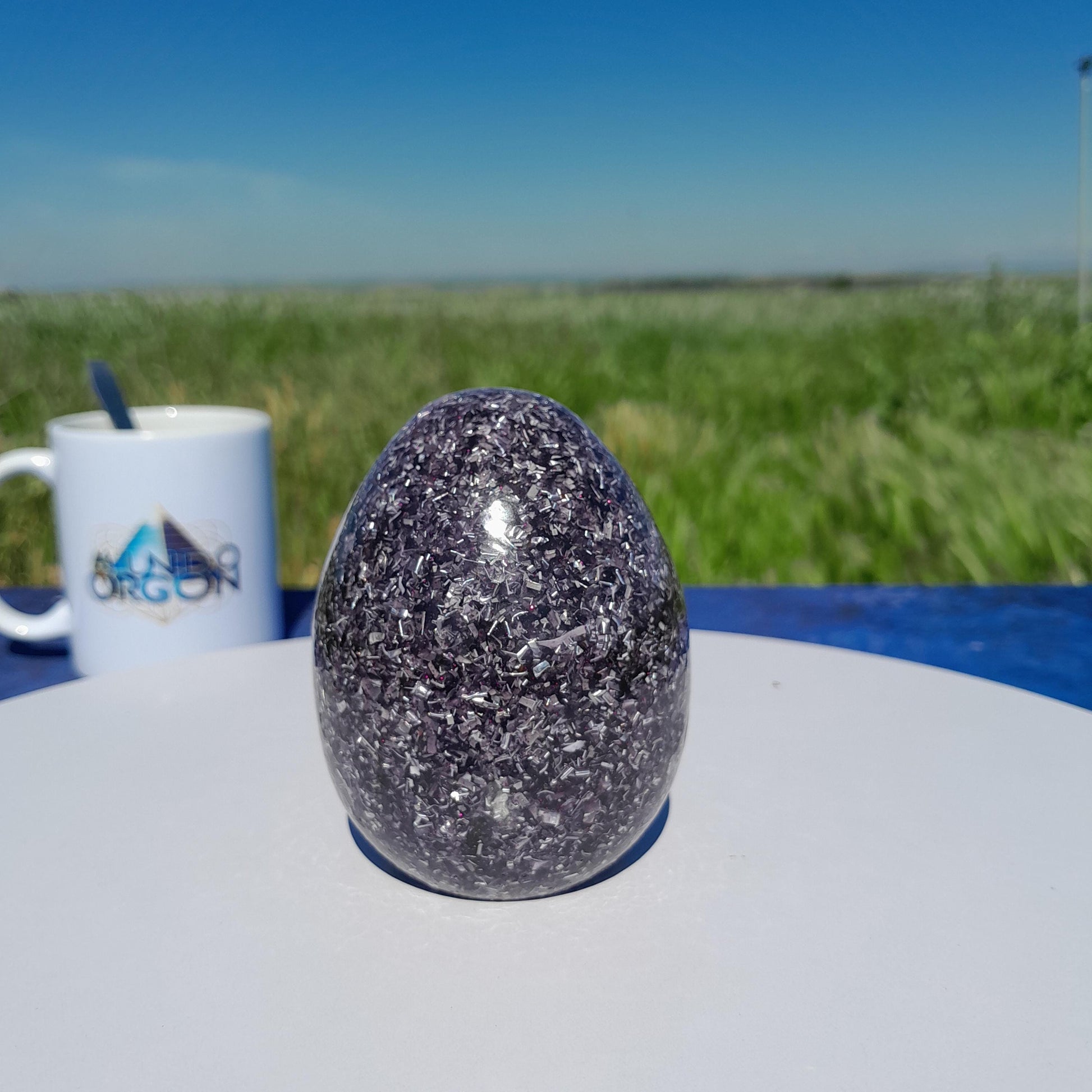 Huevo Orgonita Violeta- Transmutador de Energías- Protección 5G y Electromagnetismo EMF