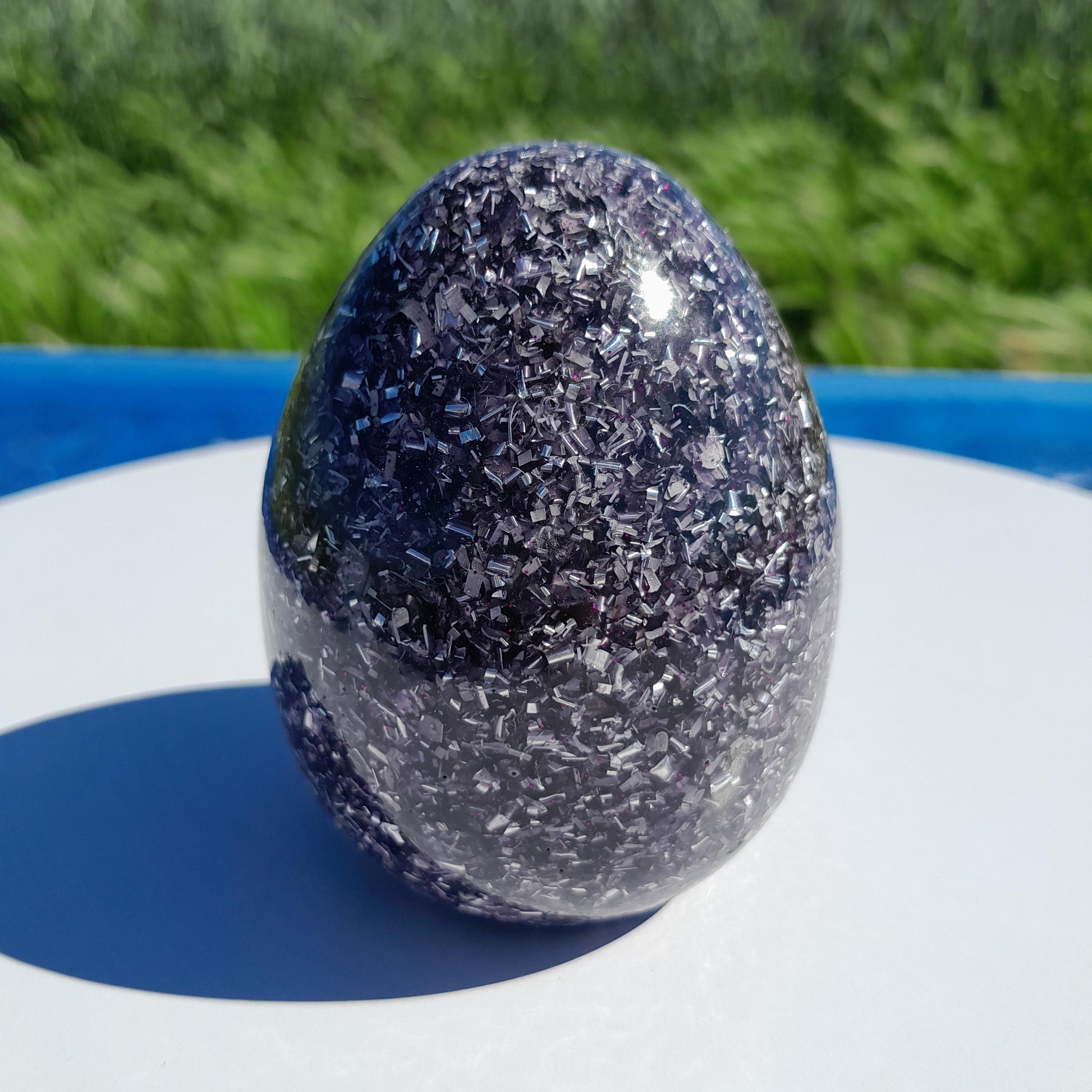 Huevo Orgonita Violeta- Transmutador de Energías- Protección 5G y Electromagnetismo EMF