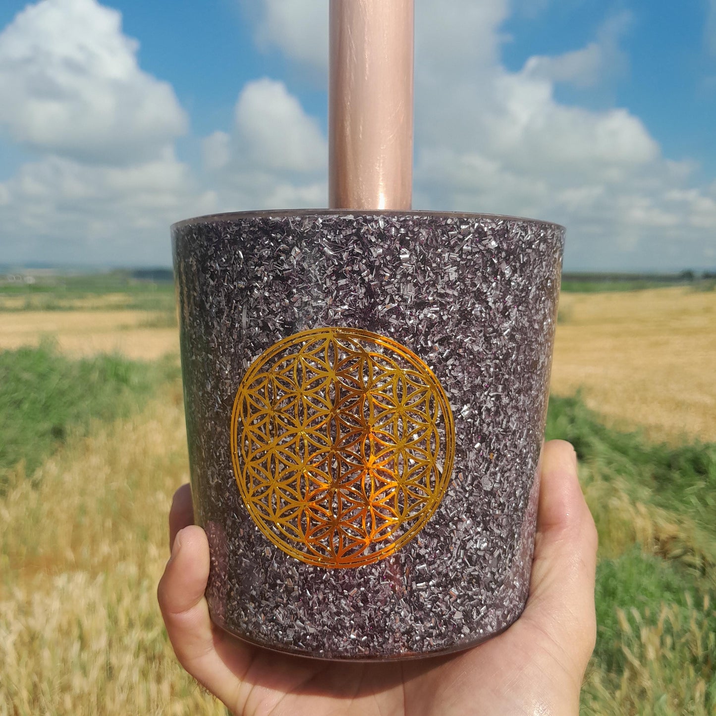Cloudbuster Flor de la Vida Violeta- Towerbuster- Orgone Energy
