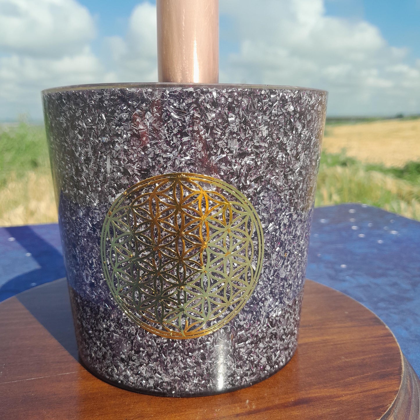 Cloudbuster Flor de la Vida Violeta- Towerbuster- Orgone Energy