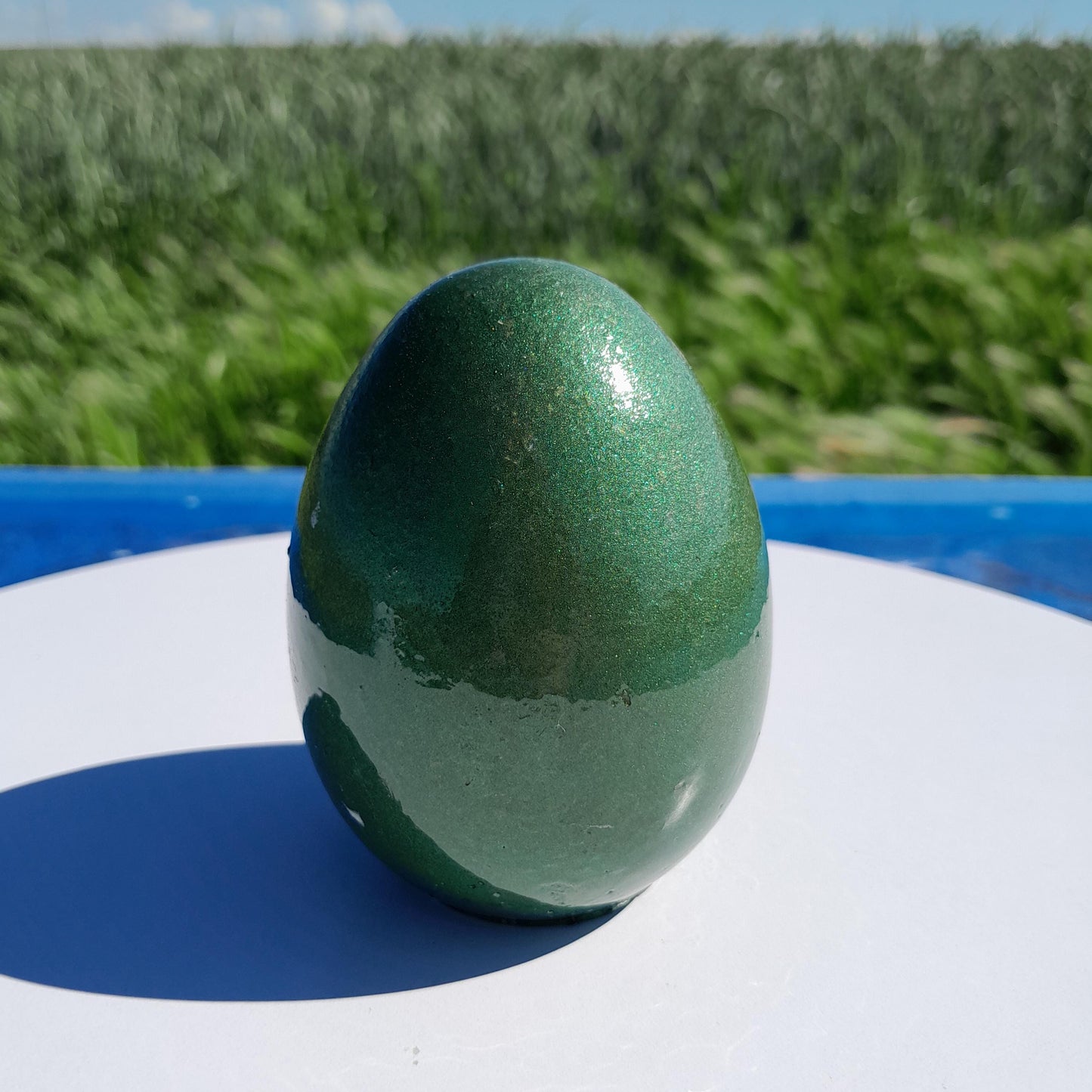 Huevo Orgonita Verde Oliva- Transmutador de Energías- Protección 5G- Orgone Energy